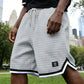 Drawstring Waist Sport Shorts with Striped Hem