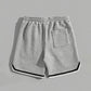 Drawstring Waist Sport Shorts with Striped Hem