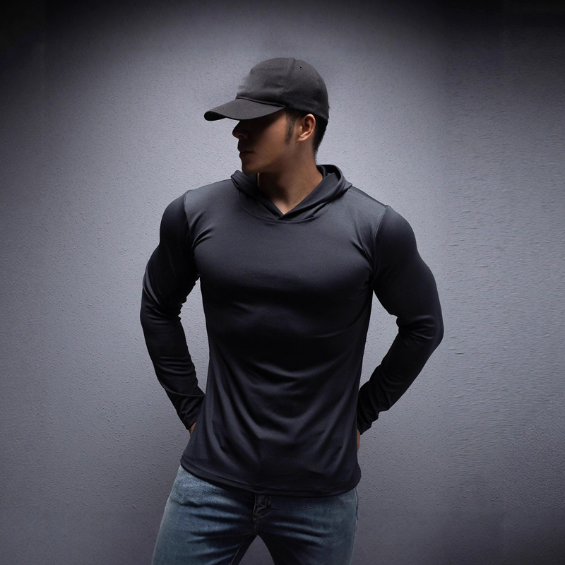 🔥NOUVEAU MODÈLE 2026 - 60 % DE RÉDUCTION 💪 Sweat à capuche de fitness à manches longues pour homme, coupe ajustée et extensible