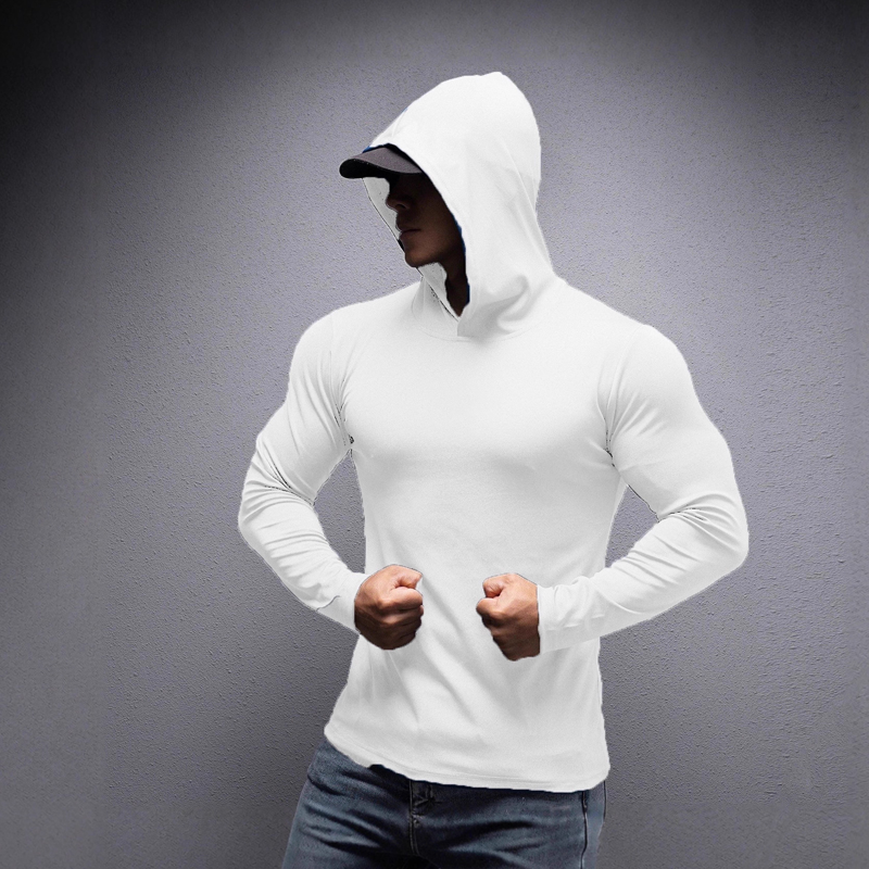 🔥NOUVEAU MODÈLE 2026 - 60 % DE RÉDUCTION 💪 Sweat à capuche de fitness à manches longues pour homme, coupe ajustée et extensible