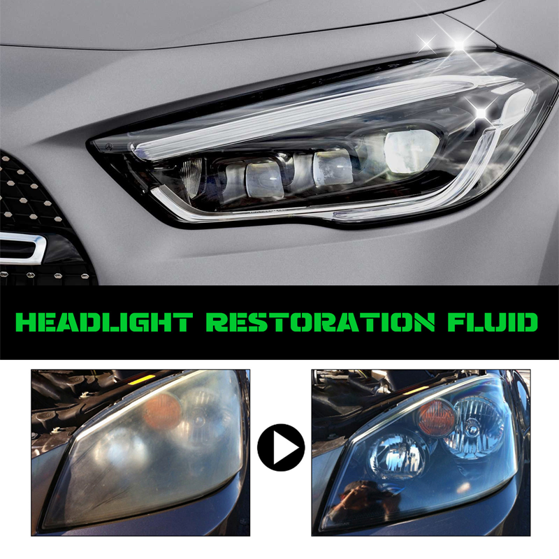 🔥OFFRE SPÉCIALE 2026🔥 Liquide de rénovation pour phares – Élimine instantanément le jaunissement et l'oxydation, et offre une protection UV transparente 🚗💡