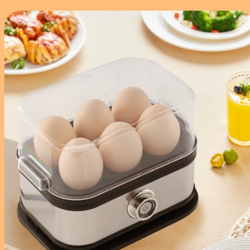 🥚✨ Cuiseur à œufs multifonction avec couvercle transparent – Œufs à la coque, pochés ou omelette, arrêt automatique, design compact, le petit appareil malin des petits-déjeuners réussis 🍳👌