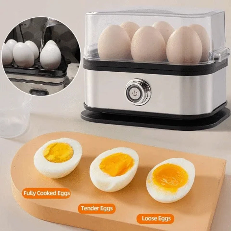 🥚✨ Cuiseur à œufs multifonction avec couvercle transparent – Œufs à la coque, pochés ou omelette, arrêt automatique, design compact, le petit appareil malin des petits-déjeuners réussis 🍳👌