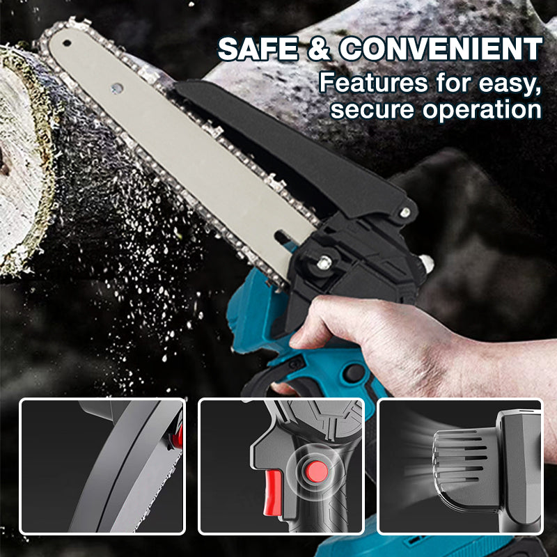🌳 50% DE RÉDUCTION ! 🔋 Tronçonneuse portable sans fil 6 pouces, deux batteries incluses, outil de coupe pour bricolage