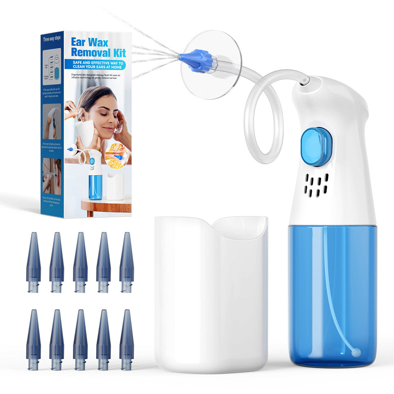 👂 OFFRE SPÉCIALE ! ⚡Système Manuel d’Irrigation Auriculaire – Nettoyage en Douceur, 5 Jets & Embouts Sécurisés 🧼👂