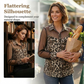 👚60 % DE RÉDUCTION ! 🐆 Chemisier femme imprimé léopard et empiècements en résille contrastants – Manches longues, coupe ajustée, idéal pour le bureau et les soirées ✨