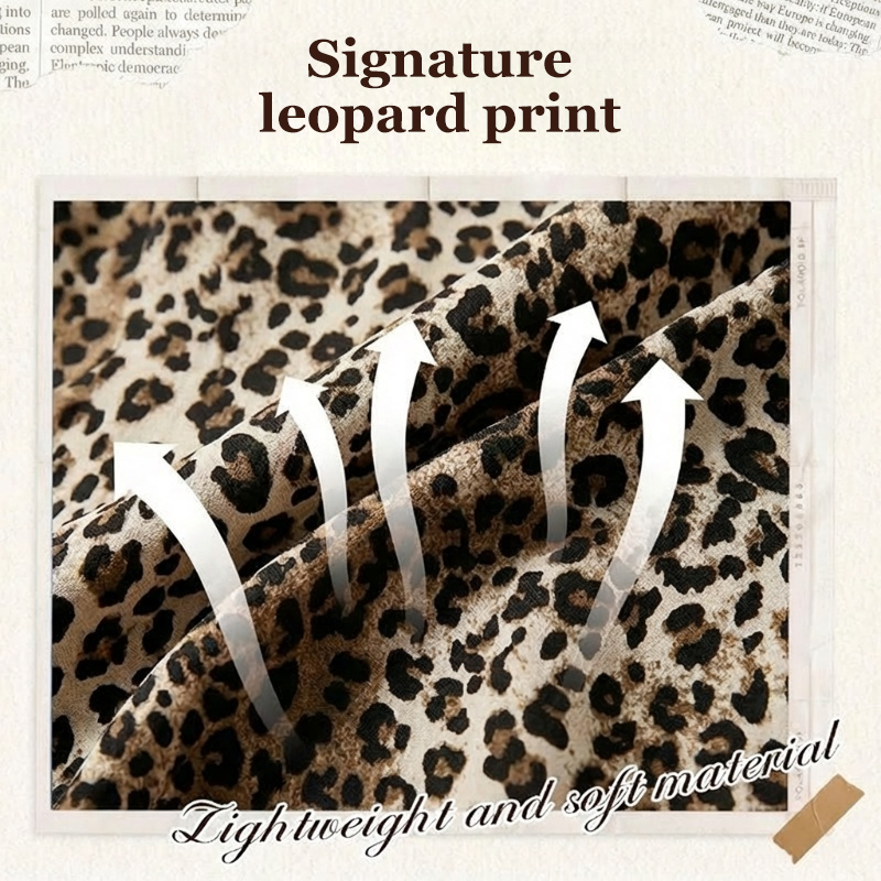 👚60 % DE RÉDUCTION ! 🐆 Chemisier femme imprimé léopard et empiècements en résille contrastants – Manches longues, coupe ajustée, idéal pour le bureau et les soirées ✨