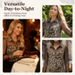 👚60 % DE RÉDUCTION ! 🐆 Chemisier femme imprimé léopard et empiècements en résille contrastants – Manches longues, coupe ajustée, idéal pour le bureau et les soirées ✨