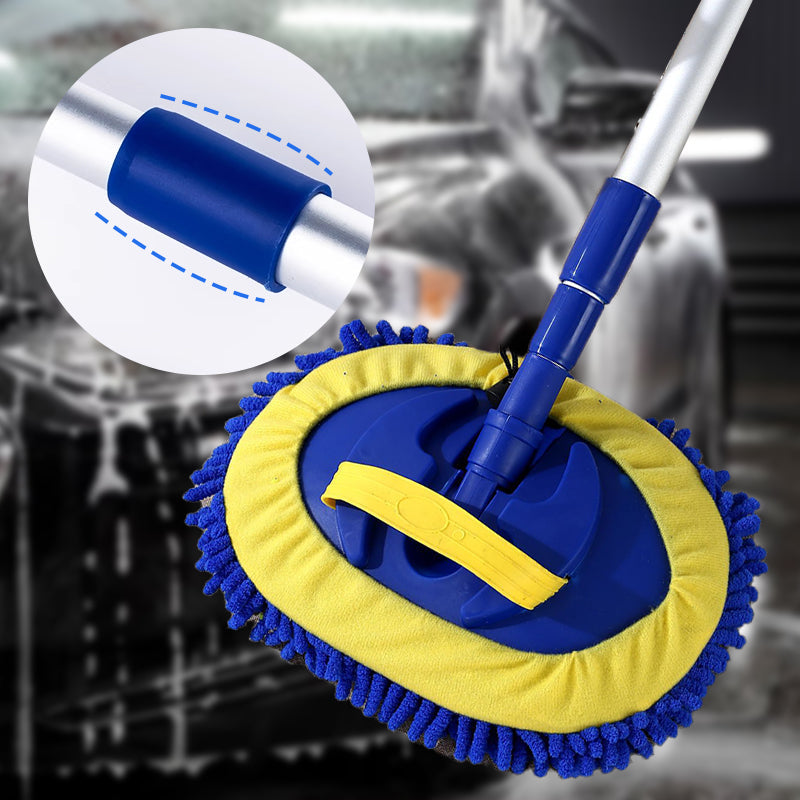 🚗60 % DE RÉDUCTION MAINTENANT ! 🧽 Balai de lavage de voiture télescopique à long manche en aluminium durable – Microfibre douce, anti-rayures et longueur réglable ✨