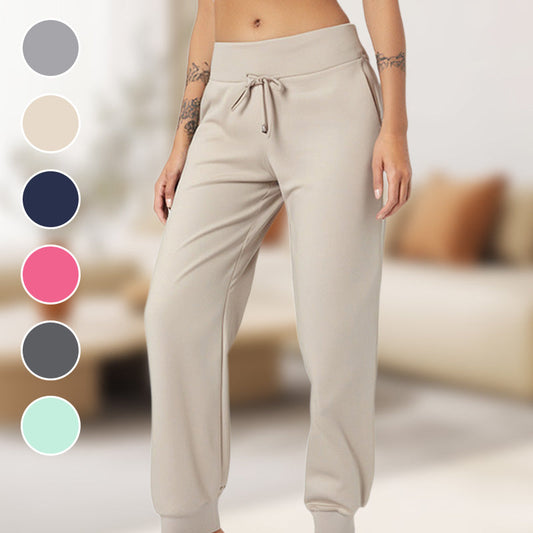 👖60 % DE RÉDUCTION ! 🔥Pantalon de survêtement court à taille élastiquée avec cordon de serrage – Polyester doux, longueur capri et poches latérales (6 couleurs, tailles S à 3XL) 👖🌸