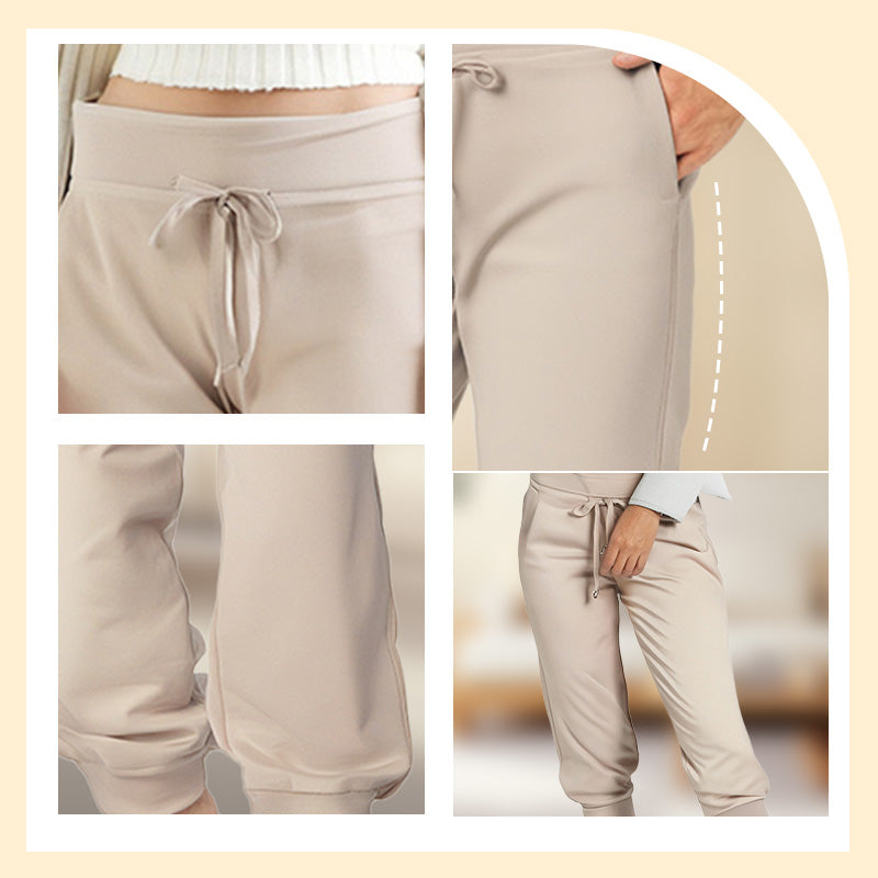 👖60 % DE RÉDUCTION ! 🔥Pantalon de survêtement court à taille élastiquée avec cordon de serrage – Polyester doux, longueur capri et poches latérales (6 couleurs, tailles S à 3XL) 👖🌸