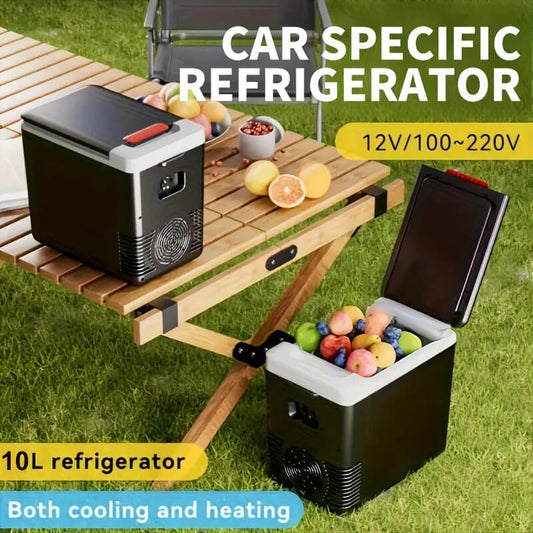 Glacière/chauffage portable pour voiture 🧊 Différence de température de 20 °C, refroidissement/chauffage puissant ♨️ Peut contenir 6 bouteilles d'eau + des en-cas 🍎 Fonctionnement silencieux à seulement 45 décibels 🔇