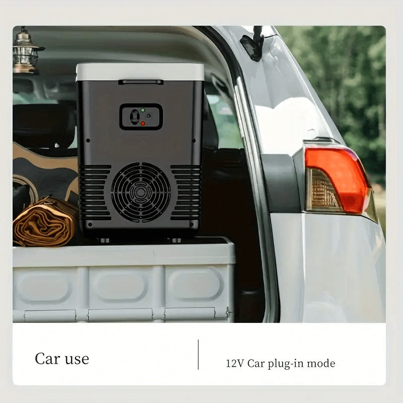 Glacière/chauffage portable pour voiture 🧊 Différence de température de 20 °C, refroidissement/chauffage puissant ♨️ Peut contenir 6 bouteilles d'eau + des en-cas 🍎 Fonctionnement silencieux à seulement 45 décibels 🔇