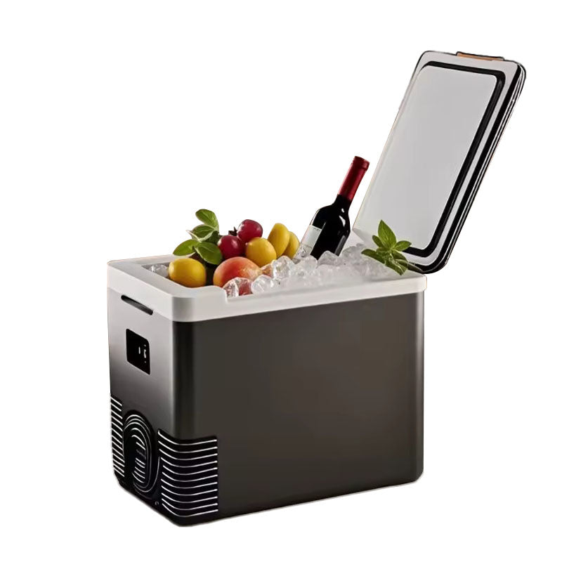 Glacière/chauffage portable pour voiture 🧊 Différence de température de 20 °C, refroidissement/chauffage puissant ♨️ Peut contenir 6 bouteilles d'eau + des en-cas 🍎 Fonctionnement silencieux à seulement 45 décibels 🔇