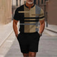 🔥60 % DE RÉDUCTION🔥Ensemble chemise et short à col zippé pour homme
