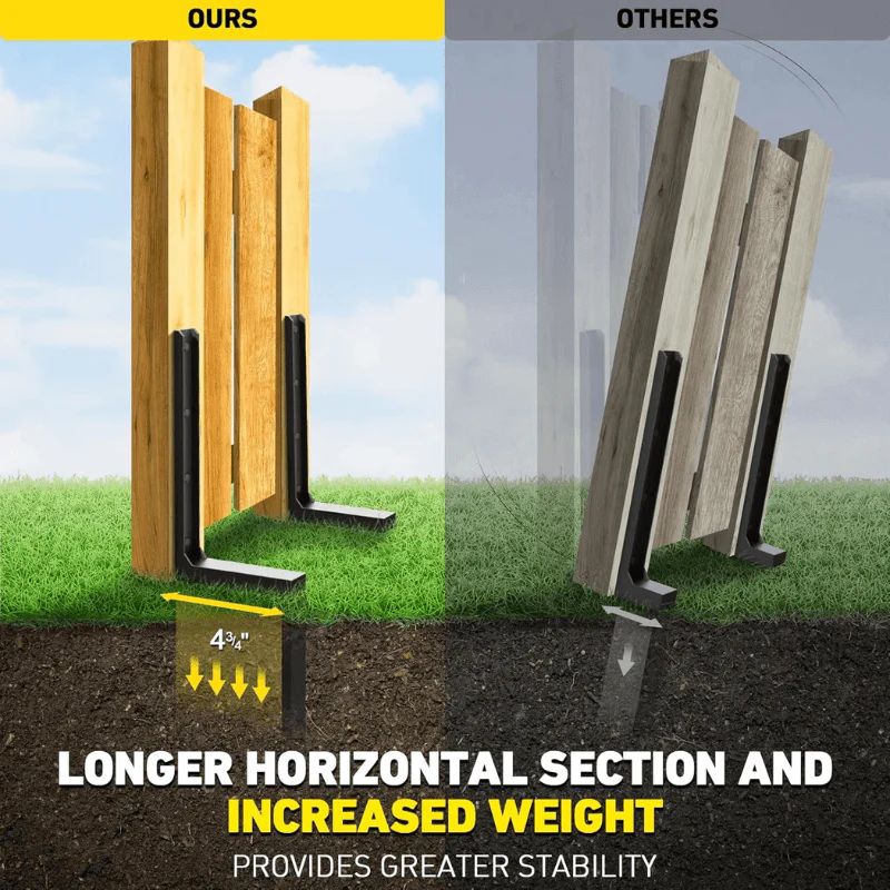 Ancrages au sol pour poteaux de clôture (profil en H) 🔩 | Aucune excavation requise | Installation au marteau | Résistants à la rouille et à la corrosion | Usage polyvalent pour clôtures, boîtes aux lettres et gazebos 🏡