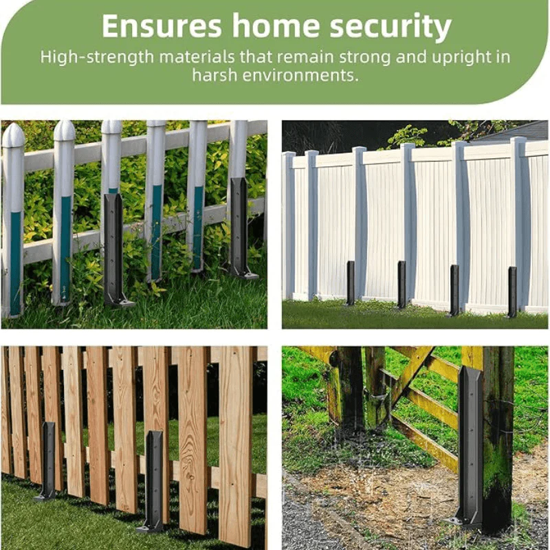 Ancrages au sol pour poteaux de clôture (profil en H) 🔩 | Aucune excavation requise | Installation au marteau | Résistants à la rouille et à la corrosion | Usage polyvalent pour clôtures, boîtes aux lettres et gazebos 🏡