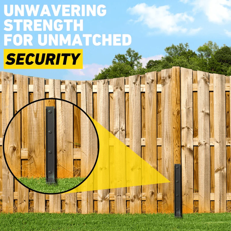 Ancrages au sol pour poteaux de clôture (profil en H) 🔩 | Aucune excavation requise | Installation au marteau | Résistants à la rouille et à la corrosion | Usage polyvalent pour clôtures, boîtes aux lettres et gazebos 🏡