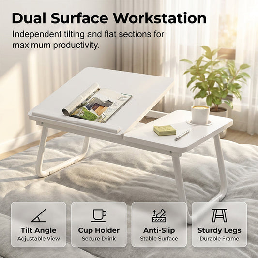 💻Meilleure vente 2026🔥Support pliable pour ordinateur portable avec porte-gobelet