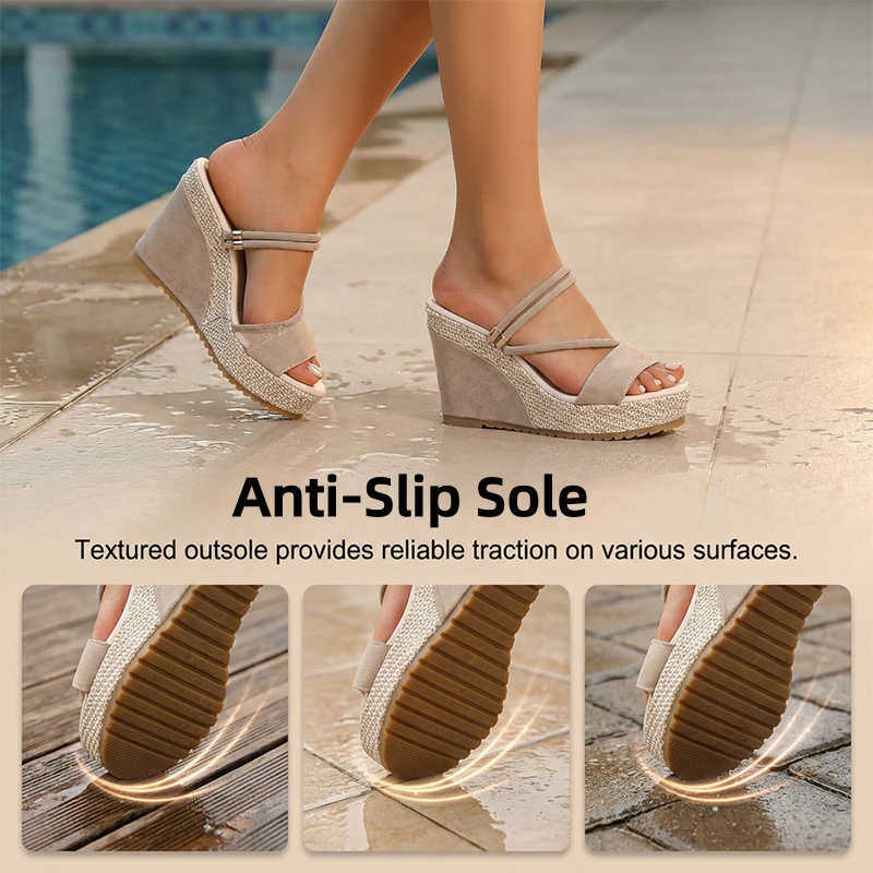 👡 50 % DE RÉDUCTION ! ☀️ Sandales à talons compensés pour femmes – Confortables, stables et élégantes – idéales avec une robe d'été, un short ou pour une journée en ville – semelle amortissante pour les longues promenades 🌸