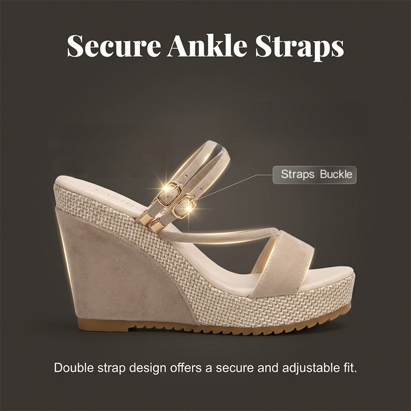 👡 50 % DE RÉDUCTION ! ☀️ Sandales à talons compensés pour femmes – Confortables, stables et élégantes – idéales avec une robe d'été, un short ou pour une journée en ville – semelle amortissante pour les longues promenades 🌸