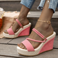 👡 50 % DE RÉDUCTION ! ☀️ Sandales à talons compensés pour femmes – Confortables, stables et élégantes – idéales avec une robe d'été, un short ou pour une journée en ville – semelle amortissante pour les longues promenades 🌸