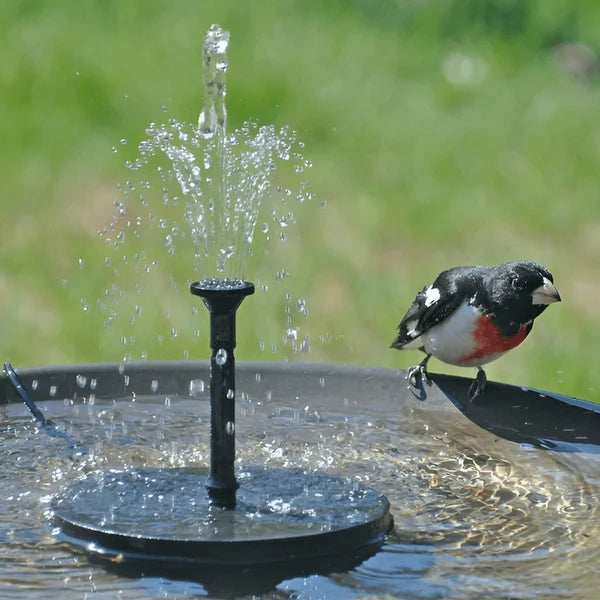 💧60 % DE RÉDUCTION EN CE MOMENT ! ☀️ Pompe solaire pour fontaine et bain d'oiseaux – Panneau solaire de 1,4 W, 4 buses et pompe submersible pour étang, jardin et piscine 🐦