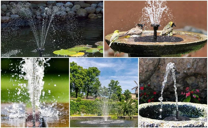 💧60 % DE RÉDUCTION EN CE MOMENT ! ☀️ Pompe solaire pour fontaine et bain d'oiseaux – Panneau solaire de 1,4 W, 4 buses et pompe submersible pour étang, jardin et piscine 🐦