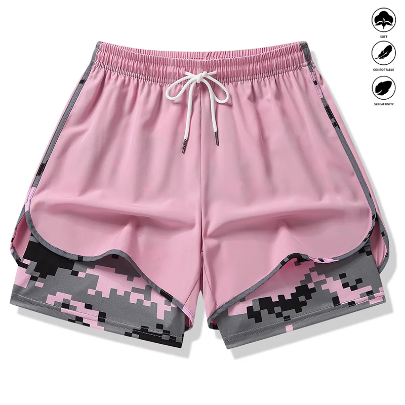 🏃‍60 % DE RÉDUCTION SUR LES SHORT DE SPORT 2 EN 1 ! 🔥 Tissu respirant, doublure camouflage et poches pour femmes 🏃‍♀️✨