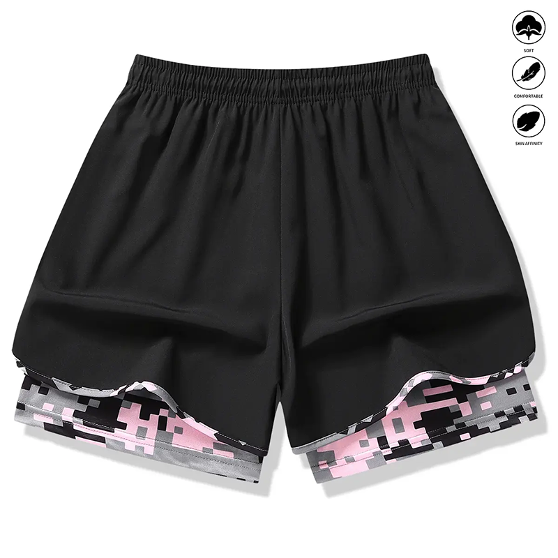 🏃‍60 % DE RÉDUCTION SUR LES SHORT DE SPORT 2 EN 1 ! 🔥 Tissu respirant, doublure camouflage et poches pour femmes 🏃‍♀️✨