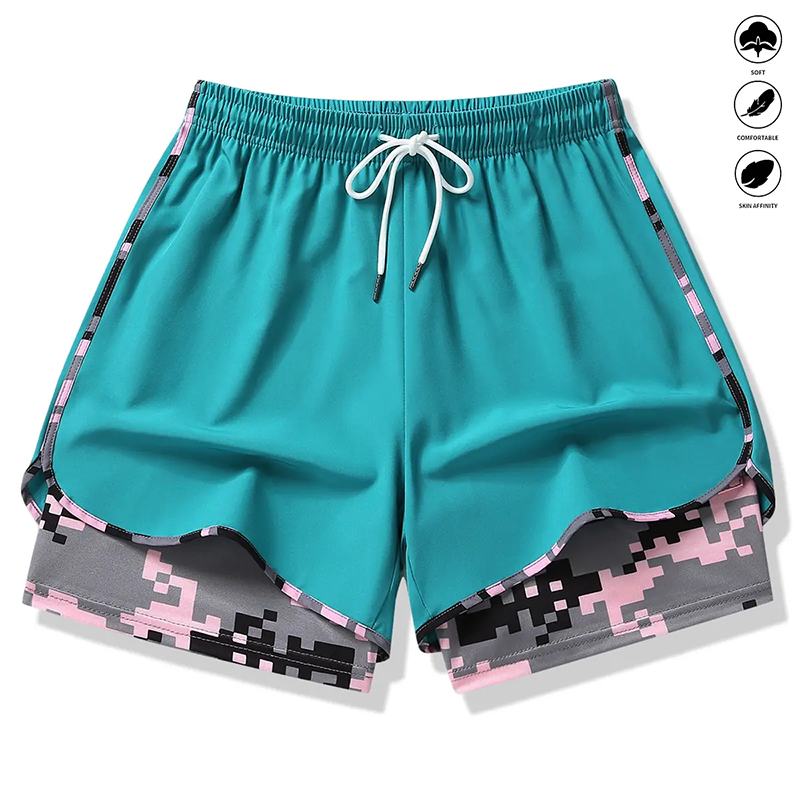 🏃‍60 % DE RÉDUCTION SUR LES SHORT DE SPORT 2 EN 1 ! 🔥 Tissu respirant, doublure camouflage et poches pour femmes 🏃‍♀️✨