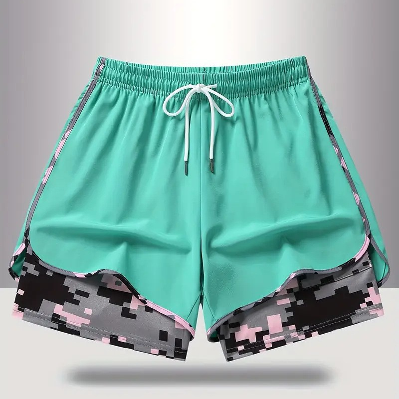 🏃‍60 % DE RÉDUCTION SUR LES SHORT DE SPORT 2 EN 1 ! 🔥 Tissu respirant, doublure camouflage et poches pour femmes 🏃‍♀️✨