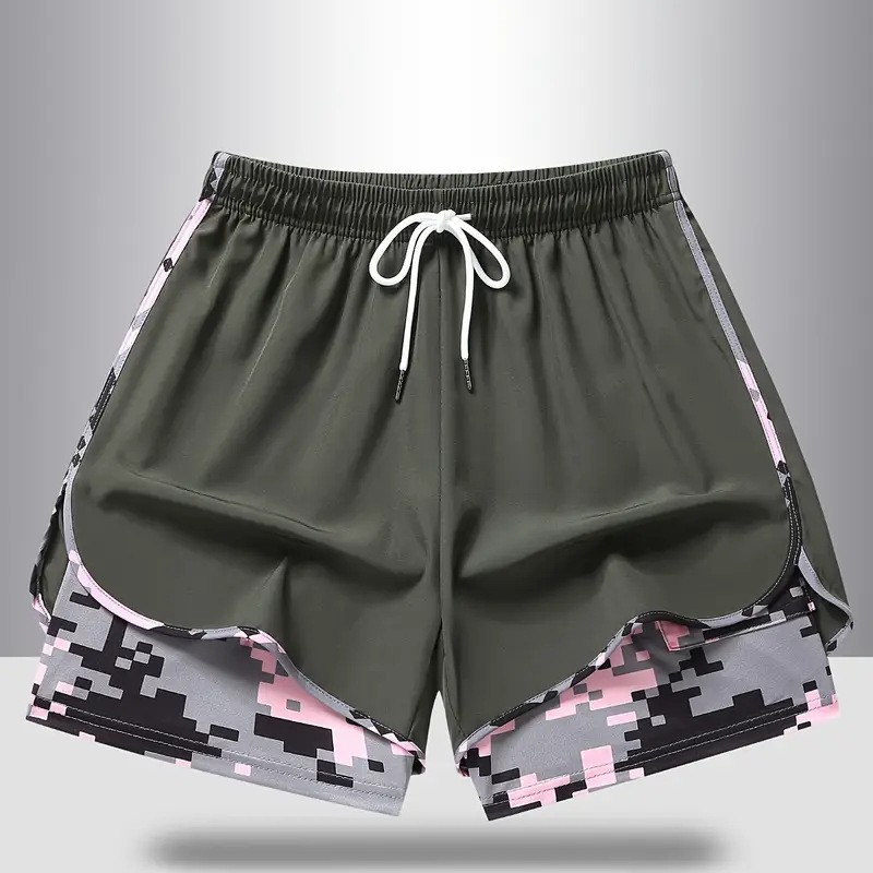 🏃‍60 % DE RÉDUCTION SUR LES SHORT DE SPORT 2 EN 1 ! 🔥 Tissu respirant, doublure camouflage et poches pour femmes 🏃‍♀️✨