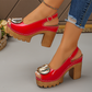 👠 60% DE RÉDUCTION ! Sandales à Boucle Chic – Talons Stables & Look Raffiné ✨💖【Prix Exceptionnel】