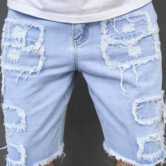 🔥Offre spéciale 2026 - 60 % DE RÉDUCTION 🔥 Short en jean déchiré pour homme avec détails effilochés