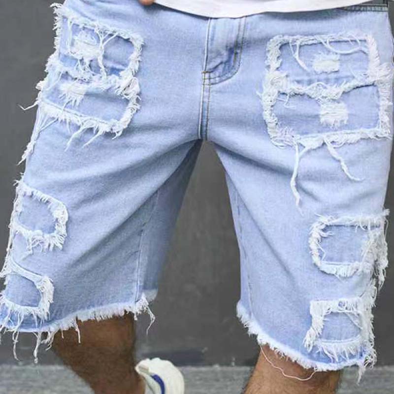 🔥Offre spéciale 2026 - 60 % DE RÉDUCTION 🔥 Short en jean déchiré pour homme avec détails effilochés
