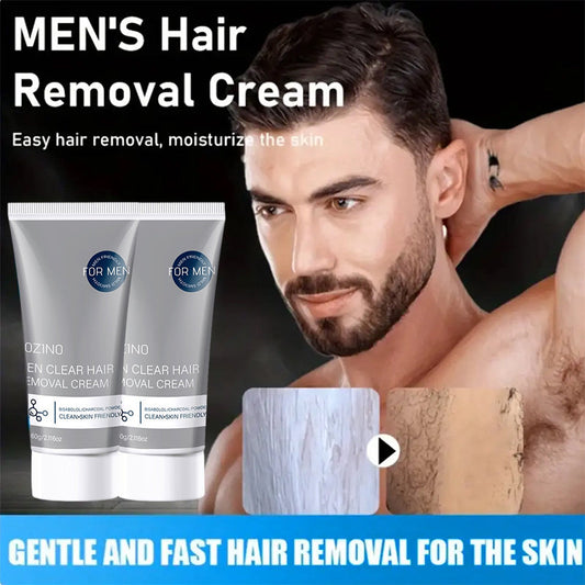 Crème dépilatoire pour hommes 🧔 Douce et non irritante, elle peut être utilisée sur le torse, le dos, les bras et les jambes ✨