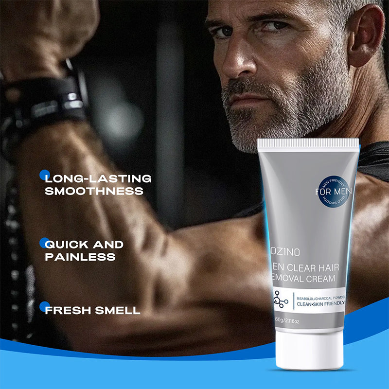 Crème dépilatoire pour hommes 🧔 Douce et non irritante, elle peut être utilisée sur le torse, le dos, les bras et les jambes ✨