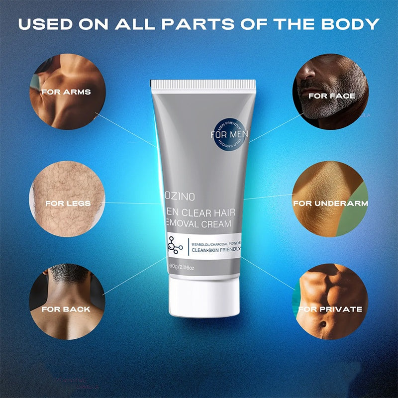 Crème dépilatoire pour hommes 🧔 Douce et non irritante, elle peut être utilisée sur le torse, le dos, les bras et les jambes ✨