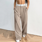 Pantalon large et élégant 💃 Ceinture bicolore + taille haute ✨ Parfait pour le travail ou le shopping 👜