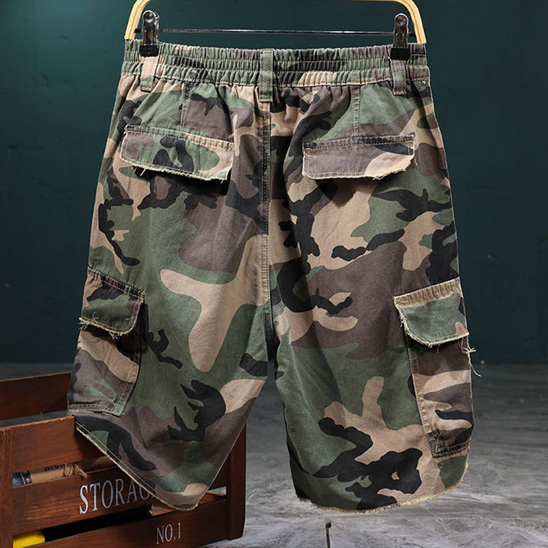 🩳 50 % DE RÉDUCTION ! 🔥 Short cargo camouflage clouté pour homme – Résistant, nombreuses poches et motif camouflage robuste – Idéal pour les activités de plein air et le quotidien 🌿