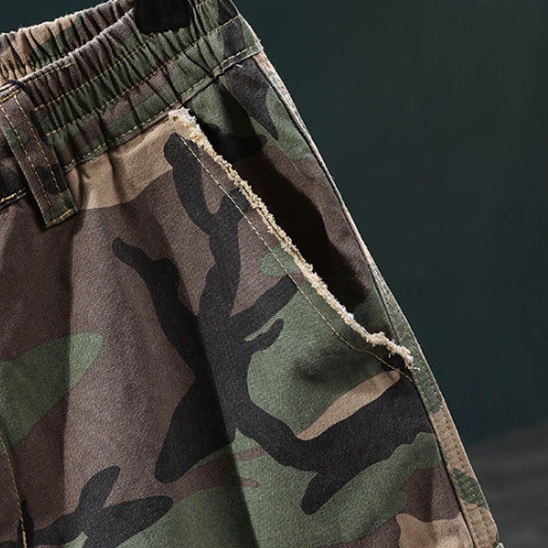 🩳 50 % DE RÉDUCTION ! 🔥 Short cargo camouflage clouté pour homme – Résistant, nombreuses poches et motif camouflage robuste – Idéal pour les activités de plein air et le quotidien 🌿