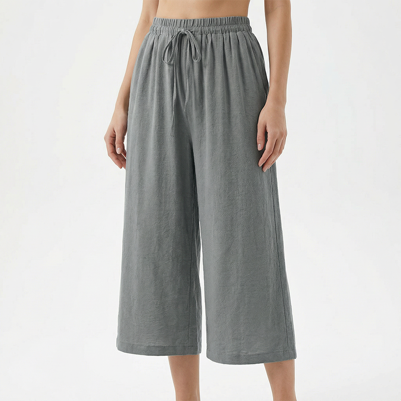👖 DERNIER JOUR - 50 % DE RÉDUCTION ! ✨ Pantalon capri pour femme – Cordon de serrage à la taille, 6 couleurs, tailles S à 2XL 🌿
