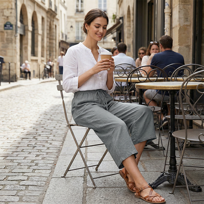 👖 DERNIER JOUR - 50 % DE RÉDUCTION ! ✨ Pantalon capri pour femme – Cordon de serrage à la taille, 6 couleurs, tailles S à 2XL 🌿