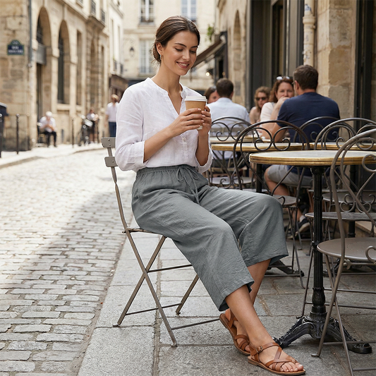👖 DERNIER JOUR - 50 % DE RÉDUCTION ! ✨ Pantalon capri pour femme – Cordon de serrage à la taille, 6 couleurs, tailles S à 2XL 🌿