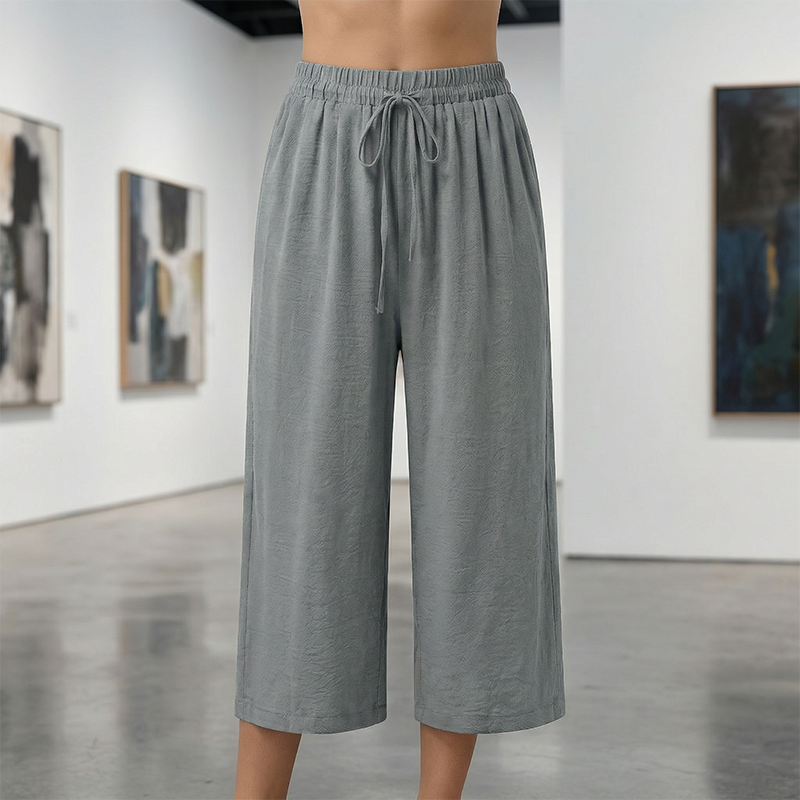 👖 DERNIER JOUR - 50 % DE RÉDUCTION ! ✨ Pantalon capri pour femme – Cordon de serrage à la taille, 6 couleurs, tailles S à 2XL 🌿
