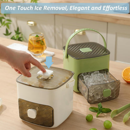Machine à glaçons 🧊Démoulage par pression, avec couvercle anti-odeurs, empilable pour un gain de place, fournie avec une pince à glaçons, propre et hygiénique🏠