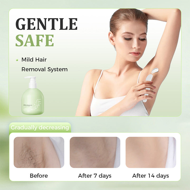 🧴 50 % DE RÉDUCTION ! 🪒 Kit doux et respectueux – Crème dépilatoire + rasoir – Sans douleur, pour les peaux sensibles, sans taches noires ni poils résiduels 🌸