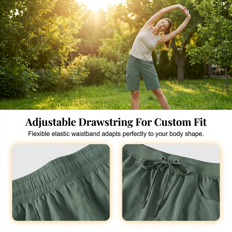 Short Cargo 🩳 — Doté de poches latérales et de poches cargo : Rangement spacieux + Sécurité antivol. Protection solaire UPF 50+ | Tissu à séchage rapide | Coupe décontractée avec cordon de serrage | Idéal pour la randonnée en plein air 🏞️