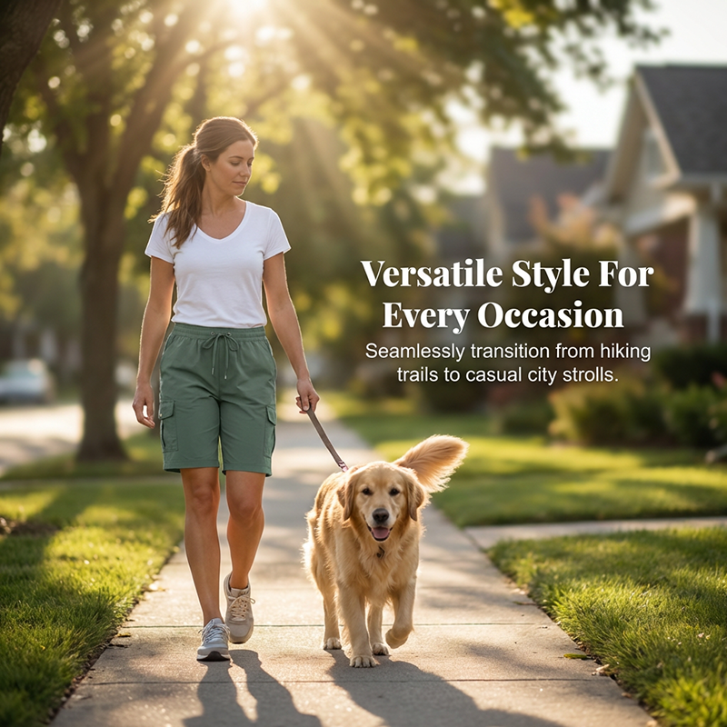 Short Cargo 🩳 — Doté de poches latérales et de poches cargo : Rangement spacieux + Sécurité antivol. Protection solaire UPF 50+ | Tissu à séchage rapide | Coupe décontractée avec cordon de serrage | Idéal pour la randonnée en plein air 🏞️